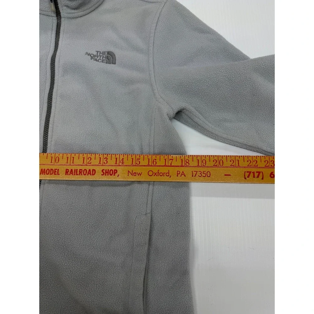 The North Face Fleece Jacket Gray Full Zip Outdoor Hiking Warm Layer Small Men